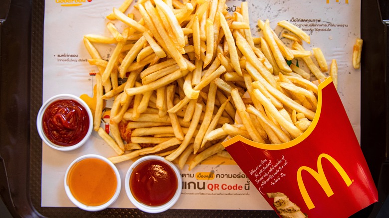 McDonald's fries spilled o tray