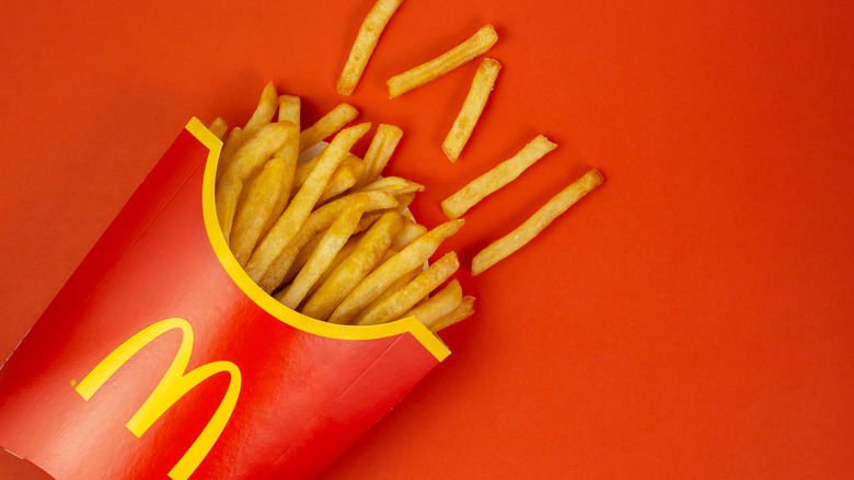 McDonald's fries in red container