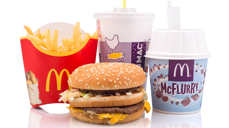 food from mcdonald's including mcflurry