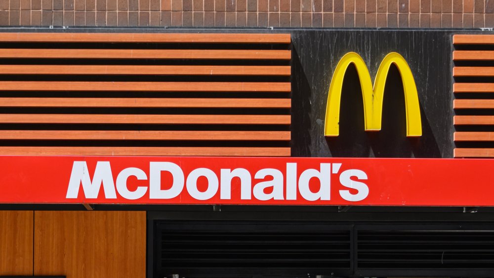 McDonald's sign with golden arches