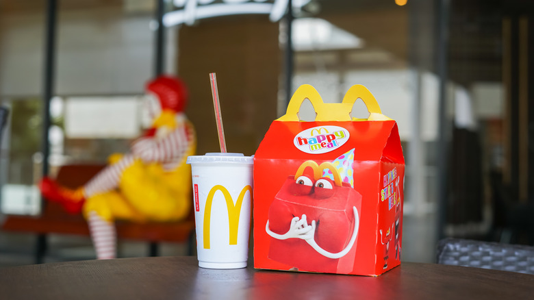 Happy Meal box outside of store