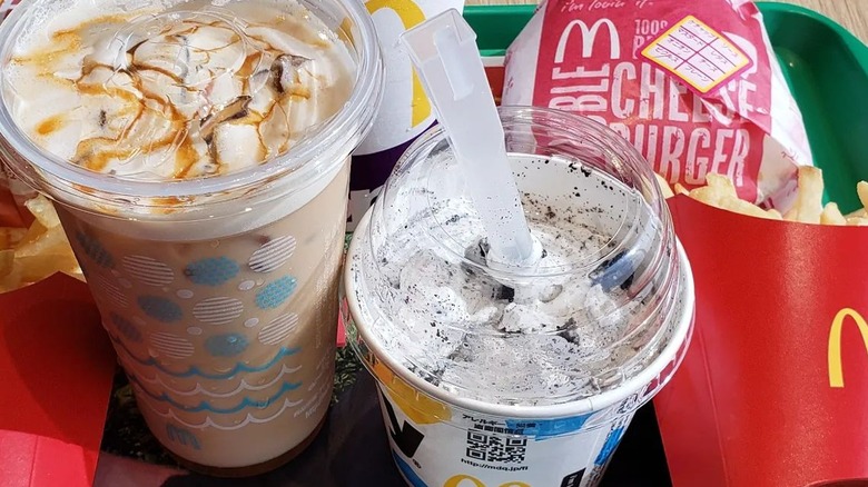 McDonald's McFlurry with other menu items