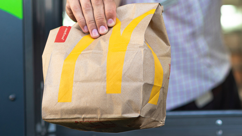 McDonald's worker in drive-through