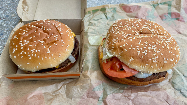 Whopper and Quarter Pounder