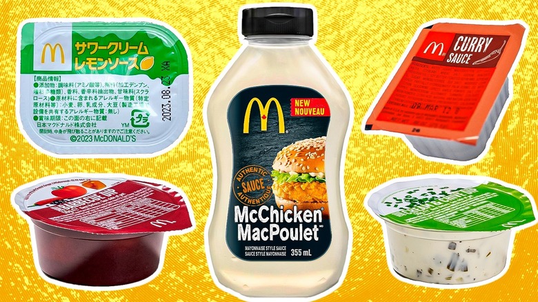 A selection of McDonald's sauces
