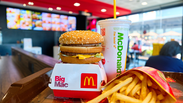 Big Mac meal with fries and a drink