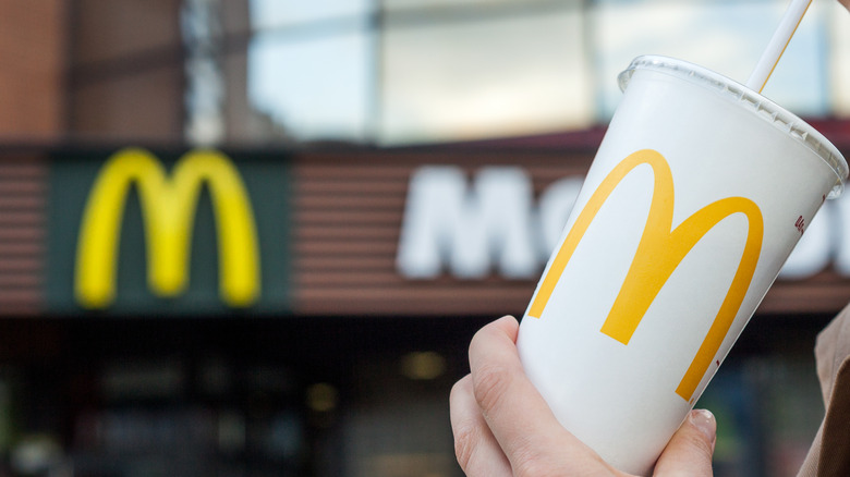 McDonald's beverage cup straw