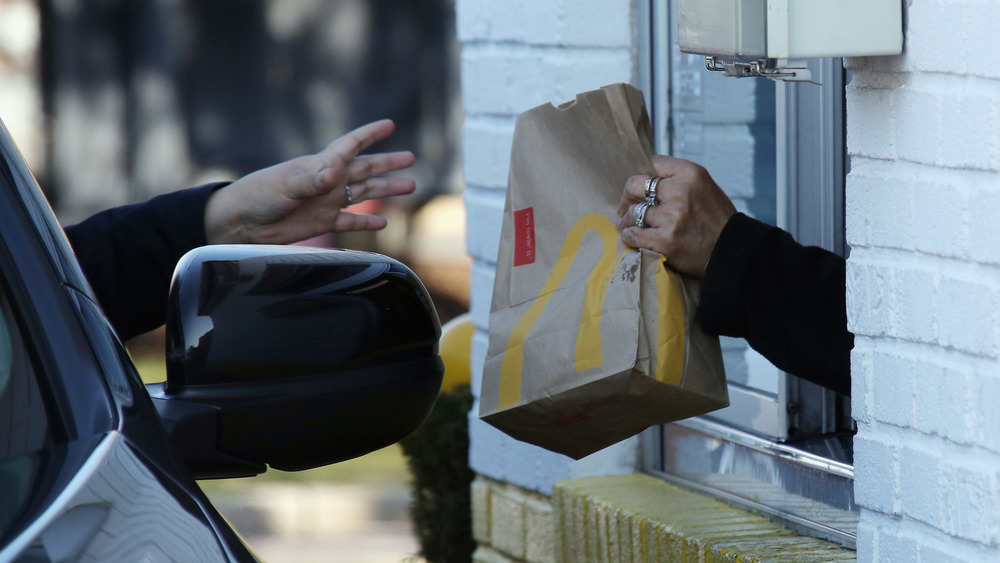 Food at McDonald's drive thru