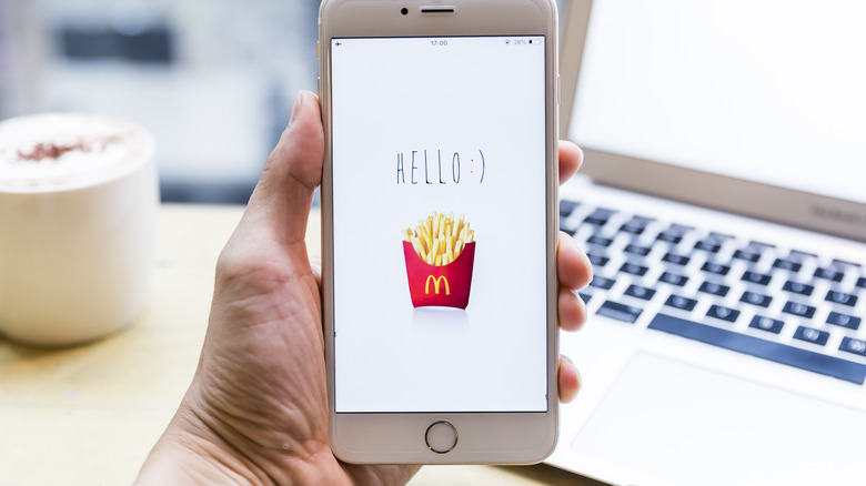 A smartphone running the McDonalds App