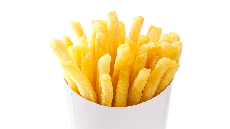 fast food french fries in container