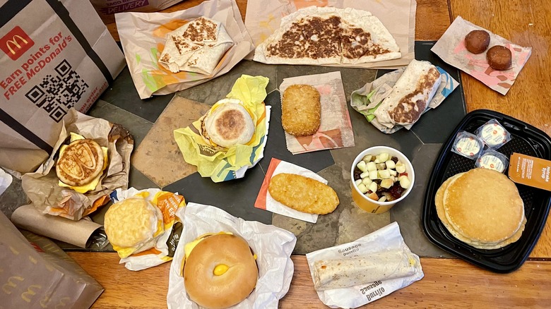 McDonald's and Taco Bell breakfast items
