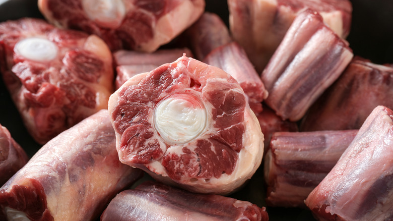 oxtail pieces piled up