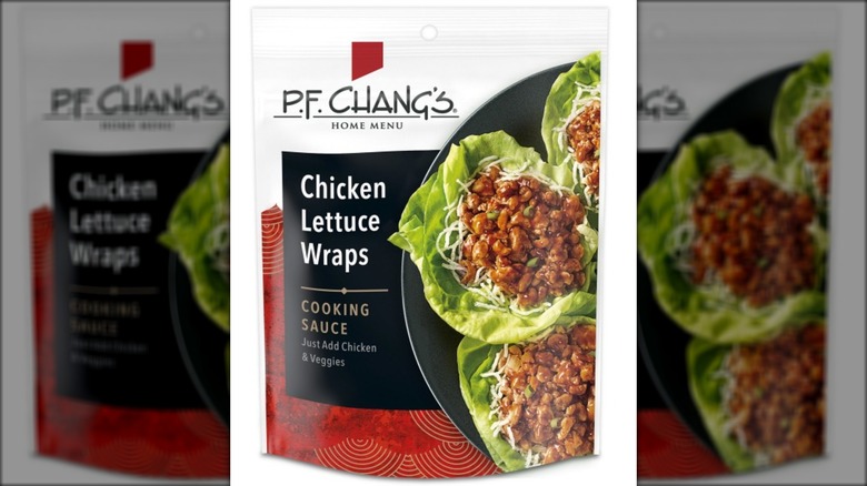 Prepared sauce for chicken lettuce wraps.