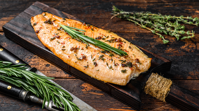 filet of fish on cutting board
