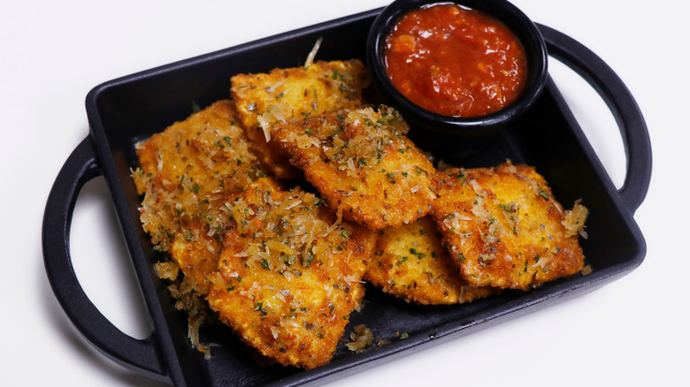 fried toasted raviolis