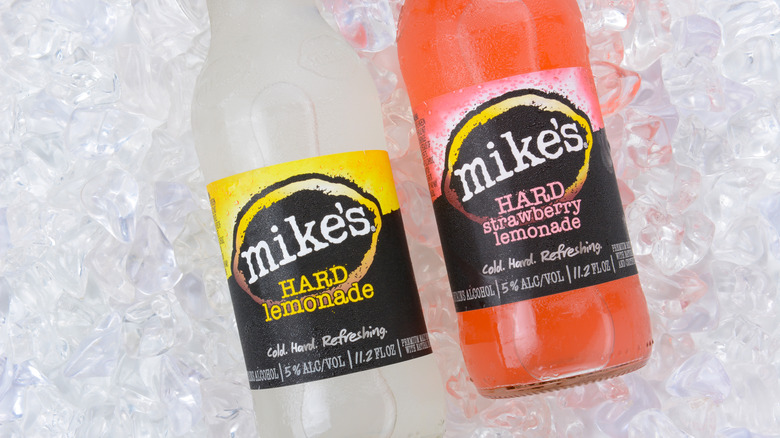 Bottles of Mike's Hard Lemonade and Strawberry Lemonade