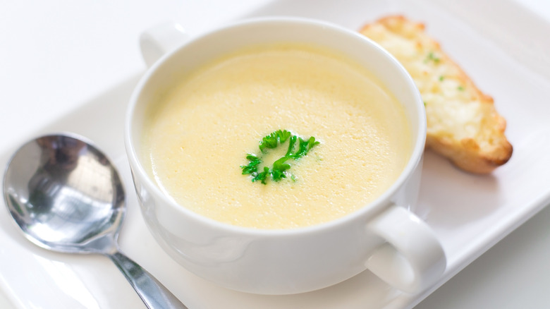 milk soup with bread