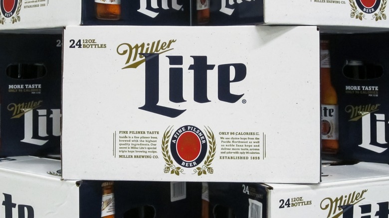 cases of Miller Lite beer