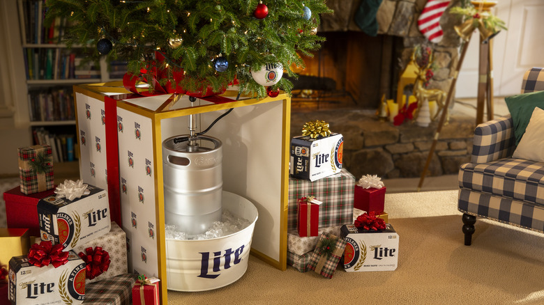 Christmas Tree Keg Stand 