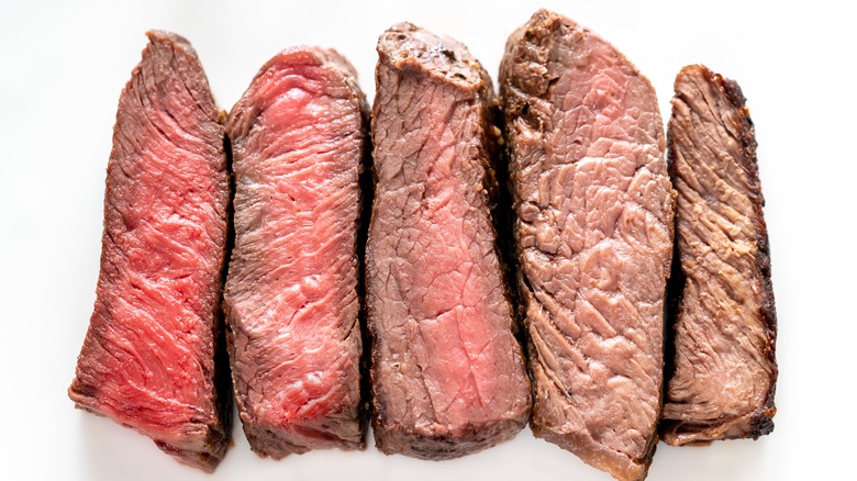 Strips of steak