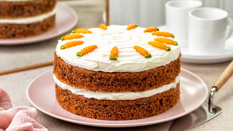 carrot cake on plate