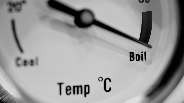 Cooking thermometer registering as boiling