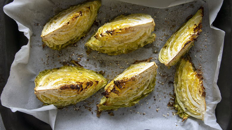 roasted cabbage wedges