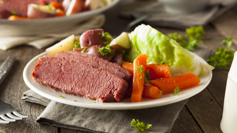 corned beef and cabbage dish