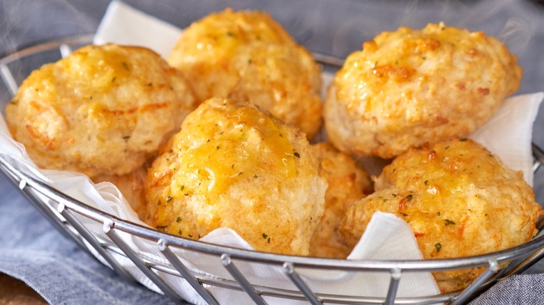 Cheddar Bay Biscuits in basket