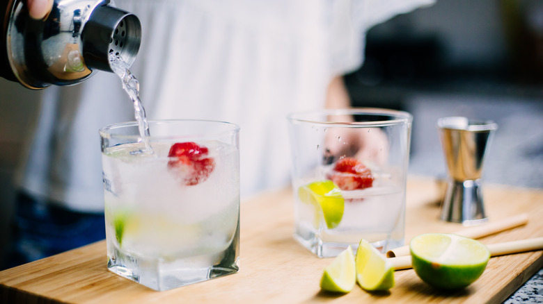 bartender making cocktail