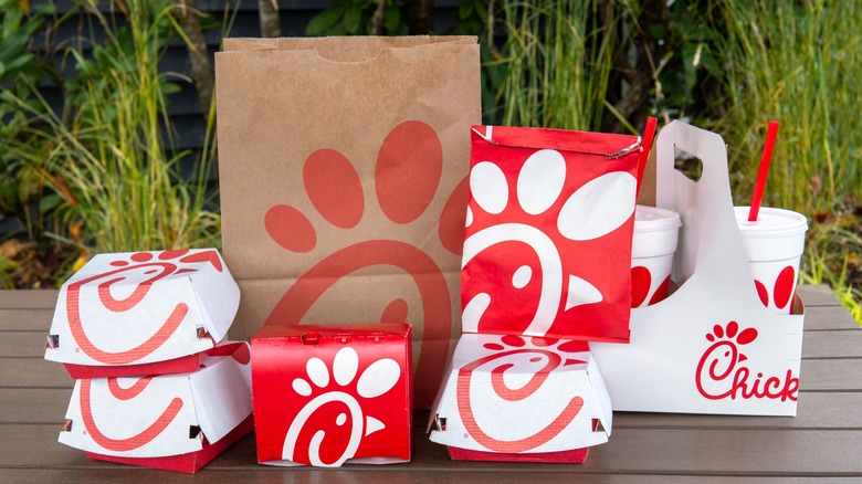 Chick-fil-A meal in packages