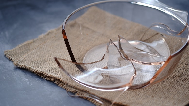 broken glass dish