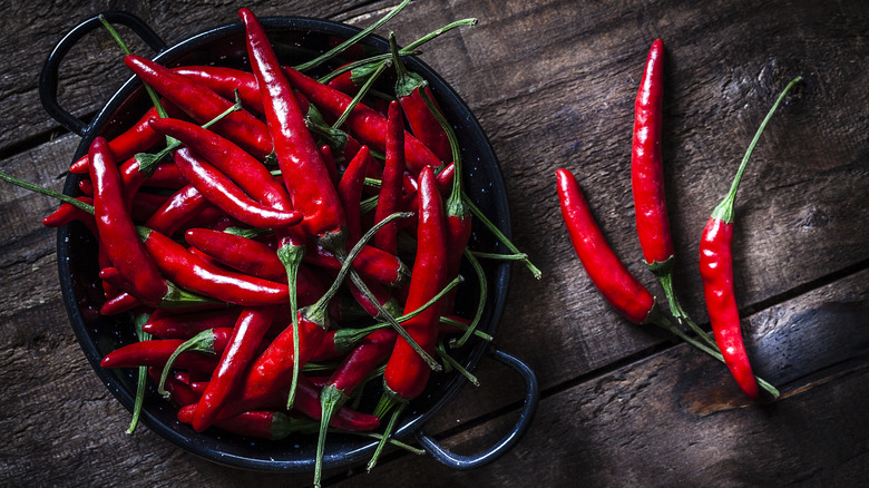 red chiles in bowl