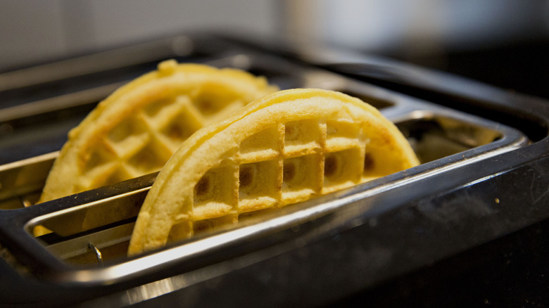 waffles in toaster