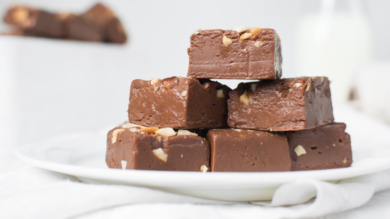 pile of nut fudge