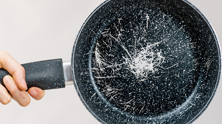 scratched nonstick pan
