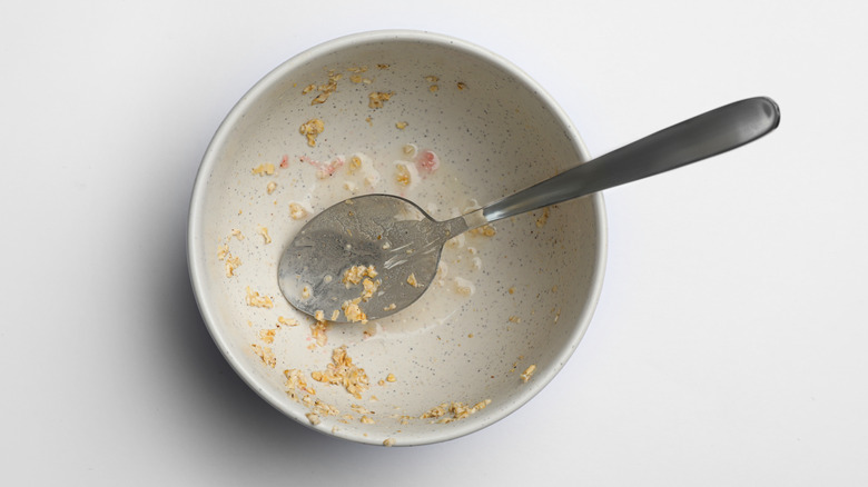Empty breakfast bowl