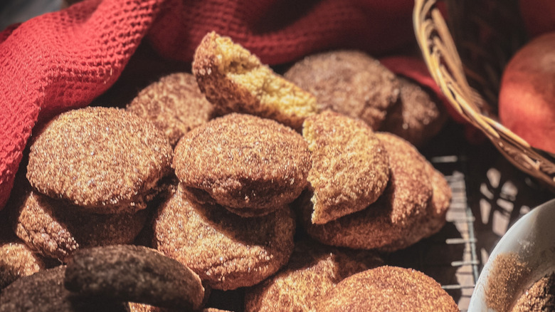 Batch of snickerdoodle cookies