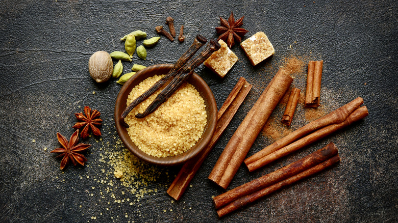 Assortment of winter spices