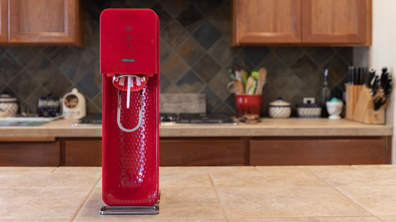 soda maker on countertop