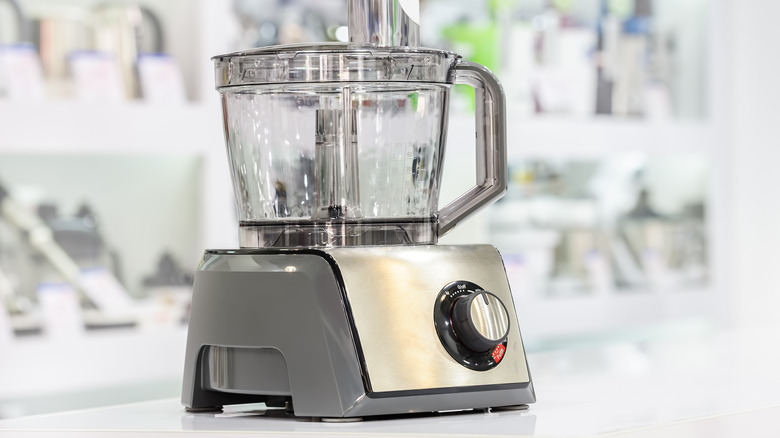 food processor on a counter