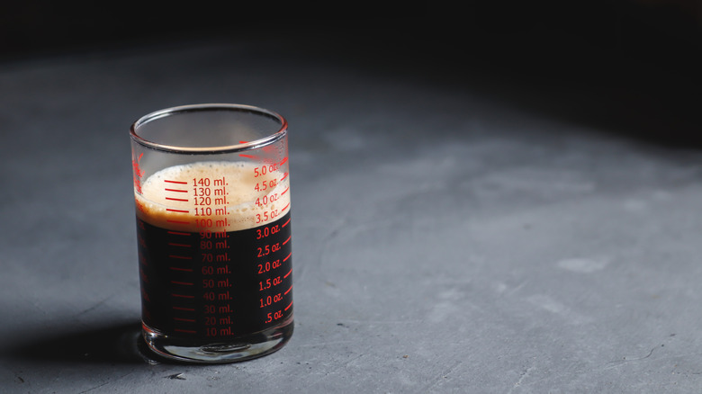 Beer in measuring cup
