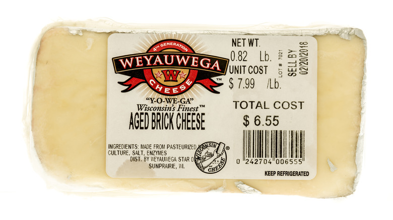 Package of Wisconsin brick cheese