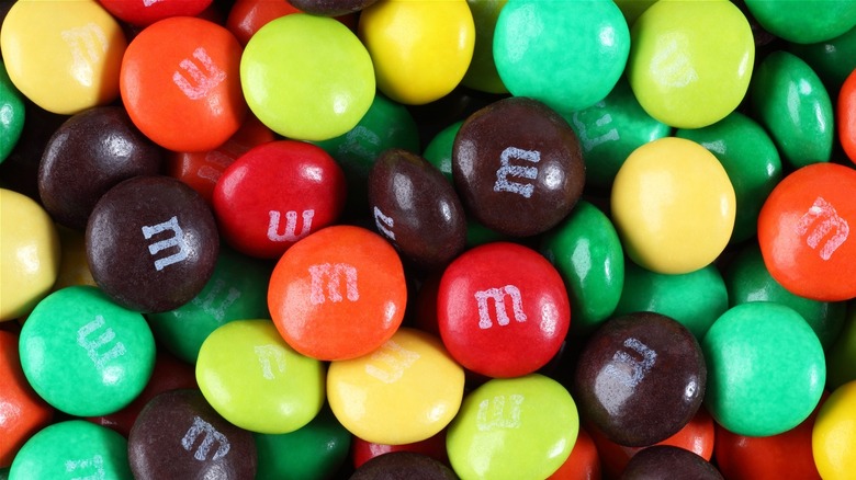 pile of colorful M&M's candy