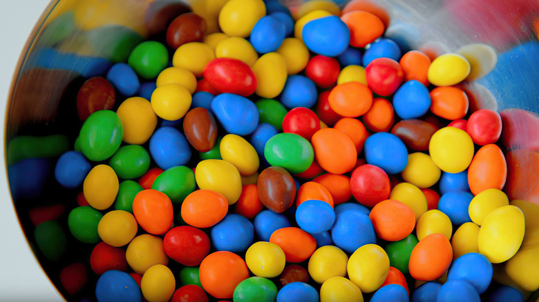 Bowl of peanut M&M's