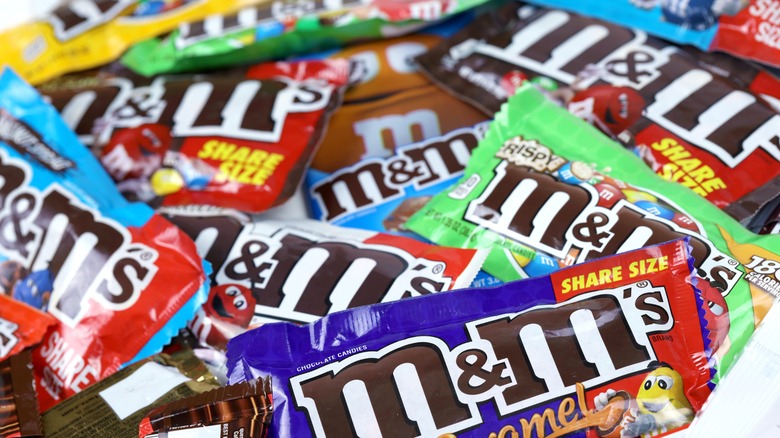 Variety of M&M's packages