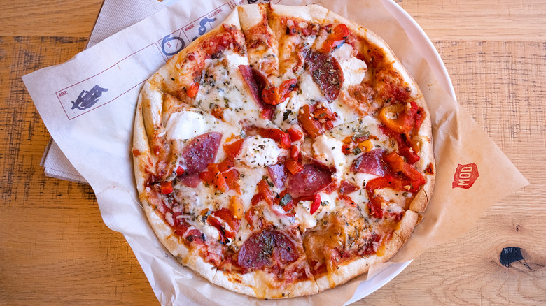 A pizza from MOD Pizza