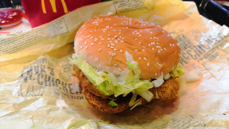 McDonald's double chicken sandwich