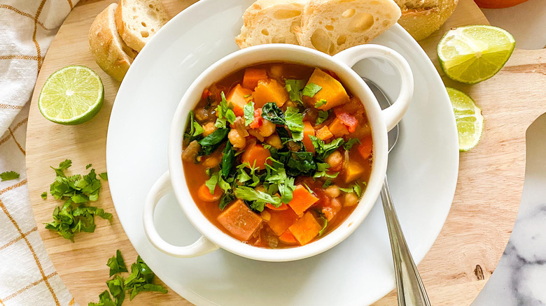 pumpkin stew in a bowl 