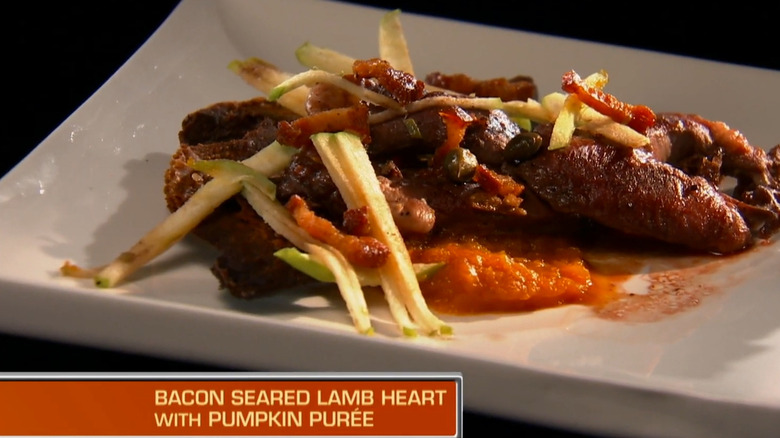 Lamb heart meal on Chopped